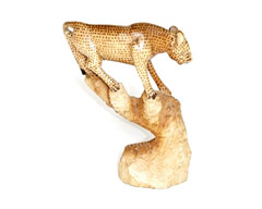 Leopard helles Holz