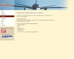Screenshot von Website: Flug-Angebote