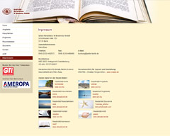 Screenshot von Website: Impressum