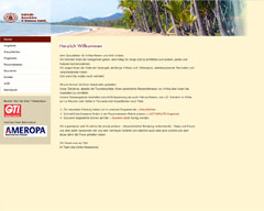 Screenshot von Website: Index